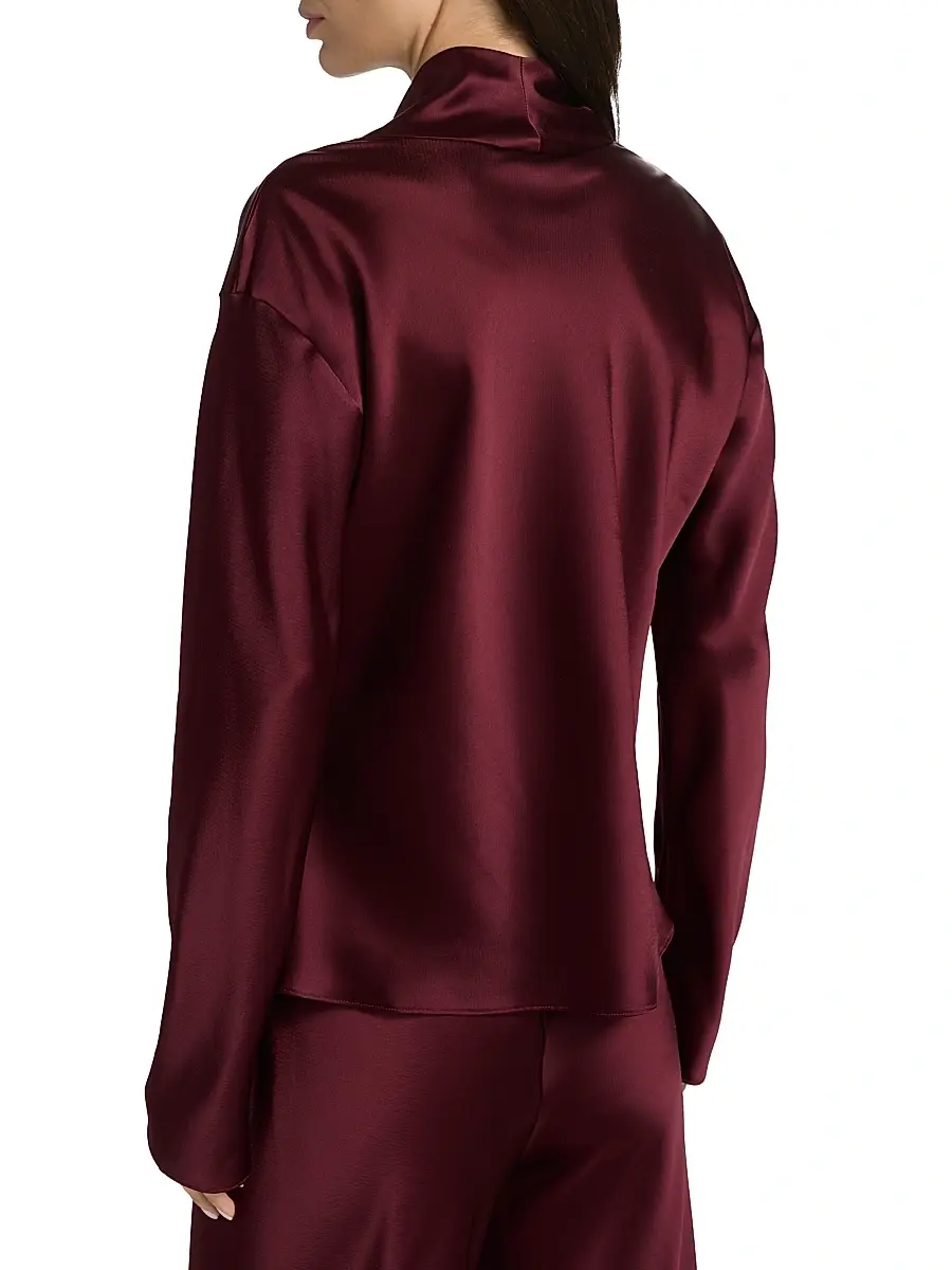 LESET Women's Barb Satin Cowlneck Top | Thumbnail 5 LESET Women's Barb Satin Cowlneck Top | Thumbnail 5