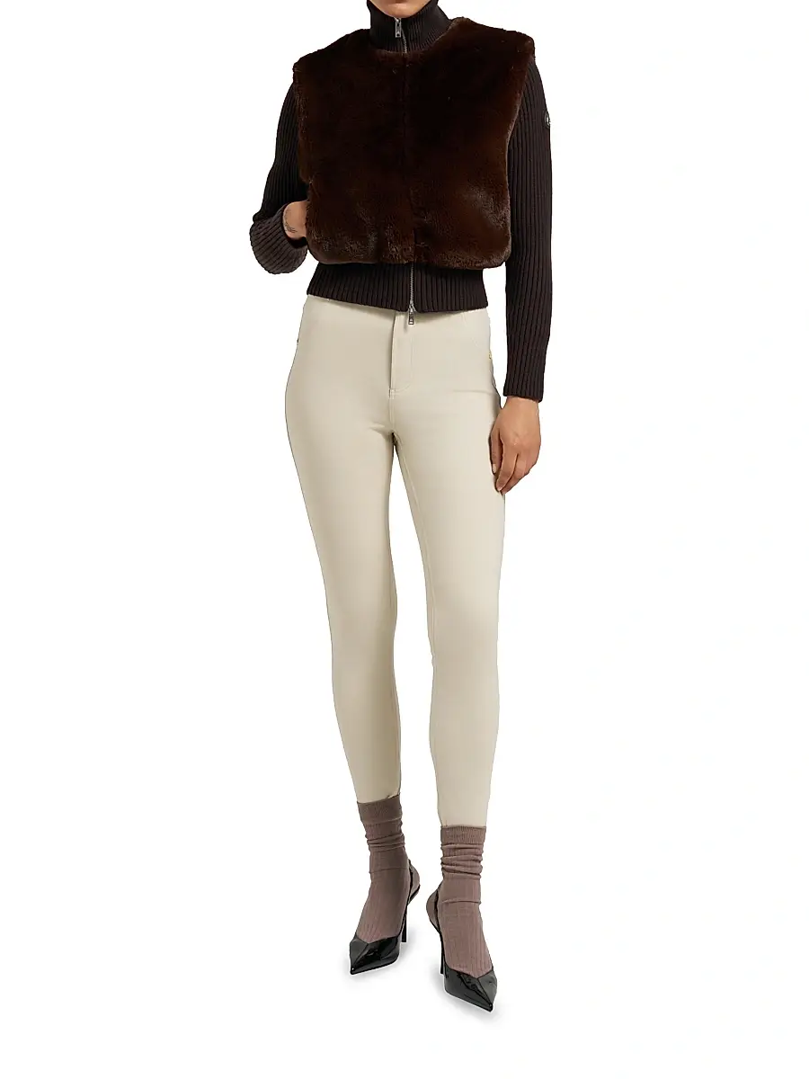 Moose Knuckles Women's Dua Bunny Wool-Cashmere Zip Cardigan | Thumbnail 2
