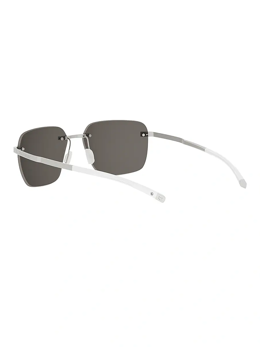 TAG Heuer Men's Flex 58MM Square Sunglasses - Shiny Palladium And Smoke Mirror | Thumbnail 4 TAG Heuer Men's Flex 58MM Square Sunglasses - Shiny Palladium And Smoke Mirror | Thumbnail 4