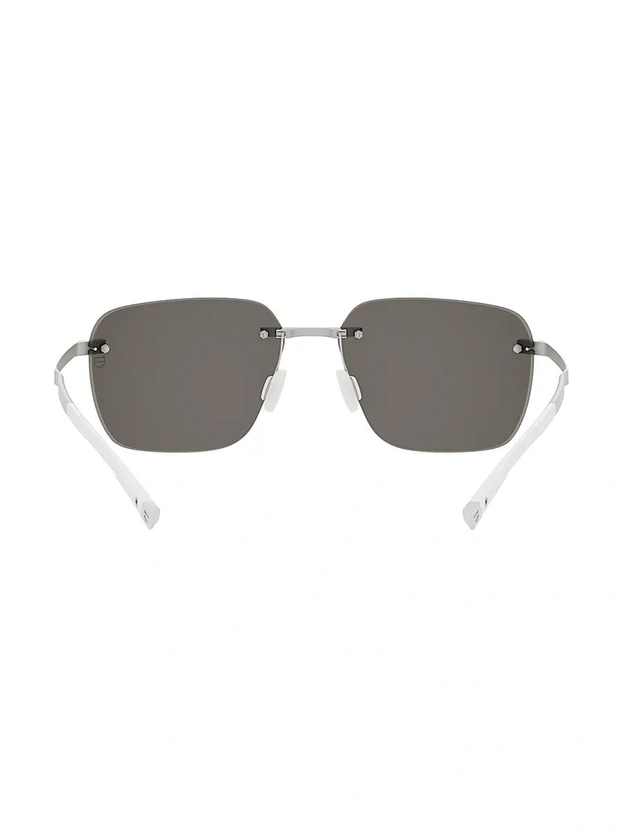 TAG Heuer Men's Flex 58MM Square Sunglasses - Shiny Palladium And Smoke Mirror | Thumbnail 5 TAG Heuer Men's Flex 58MM Square Sunglasses - Shiny Palladium And Smoke Mirror | Thumbnail 5