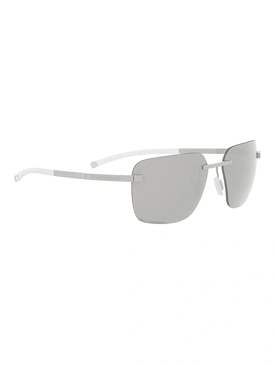 TAG Heuer Men's Flex 58MM Square Sunglasses - Shiny Palladium And Smoke Mirror | Thumbnail 8 TAG Heuer Men's Flex 58MM Square Sunglasses - Shiny Palladium And Smoke Mirror | Thumbnail 8