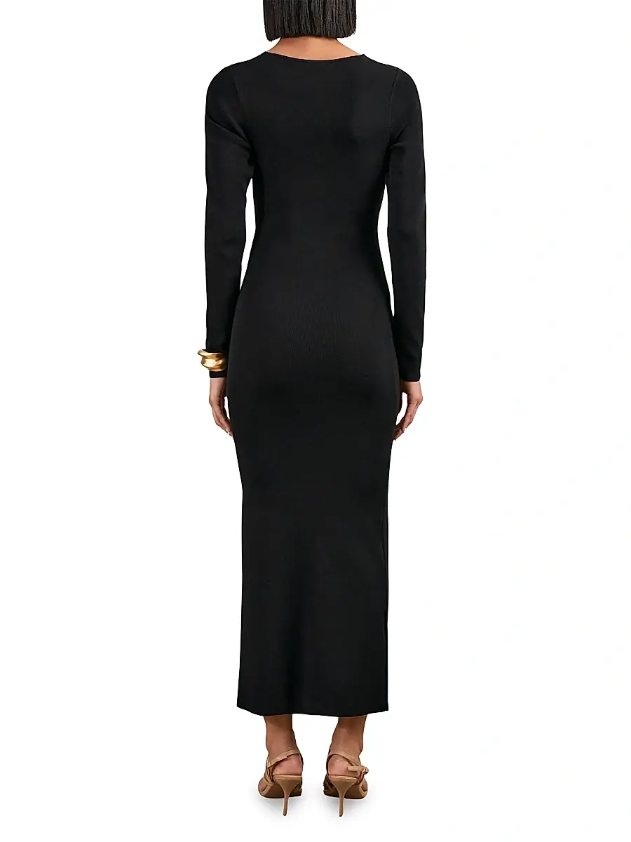 Reiss Women's Sophia Knitted Wrap Maxi Dress | Thumbnail 3 Reiss Women's Sophia Knitted Wrap Maxi Dress | Thumbnail 3