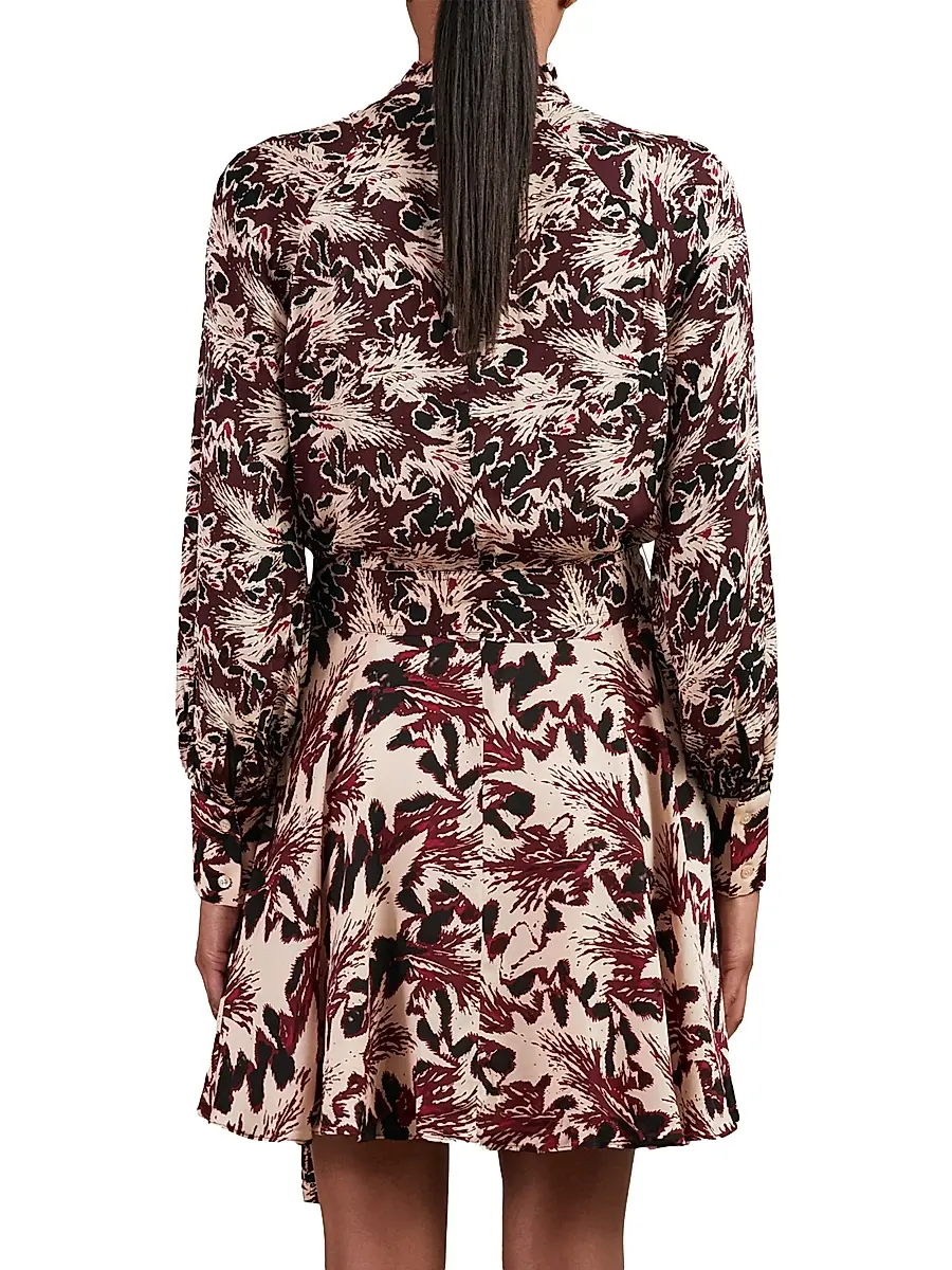 Reiss Women's Lora Printed Tieneck Minidress | Thumbnail 4 Reiss Women's Lora Printed Tieneck Minidress | Thumbnail 4