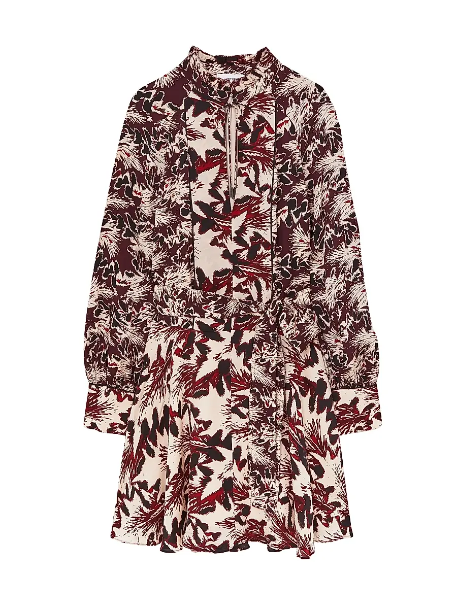 Reiss Women's Lora Printed Tieneck Minidress