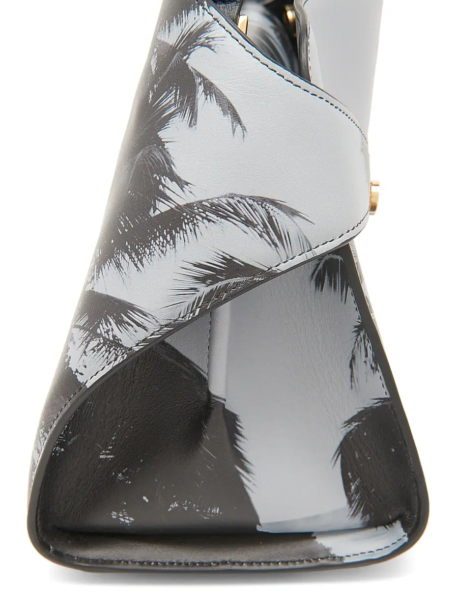 FERRAGAMO Women's Gancini Palm-Printed Leather Shoulder Bag - Optic White | Thumbnail 7