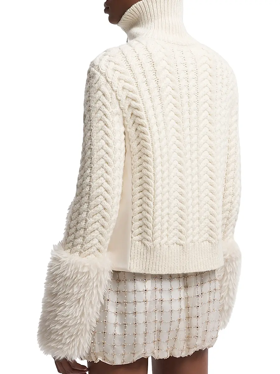 Moncler Women's Cardigan in Wool Blend - White | Thumbnail 3 Moncler Women's Cardigan in Wool Blend - White | Thumbnail 3