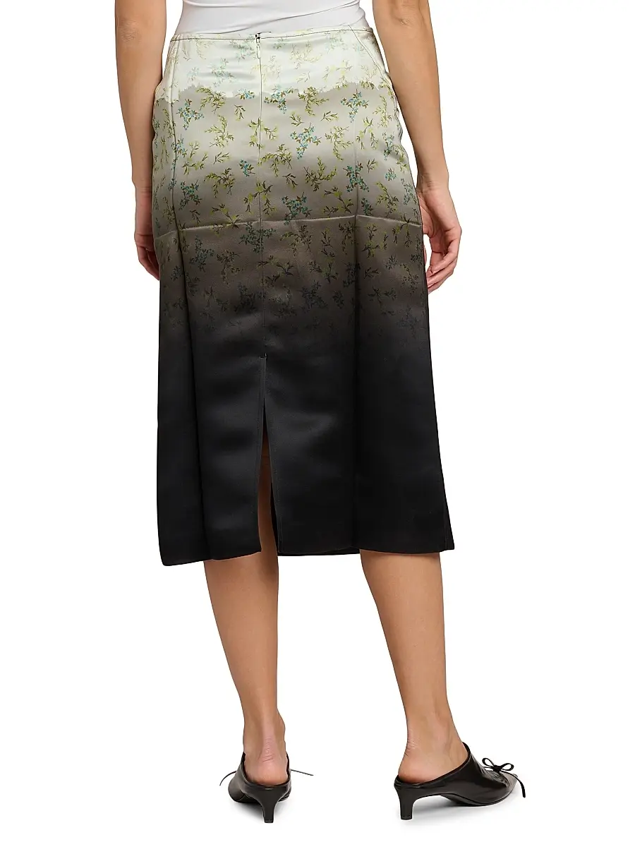 Jil Sander Women's Floral Dip-Dye Midi-Skirt | Thumbnail 5 Jil Sander Women's Floral Dip-Dye Midi-Skirt | Thumbnail 5