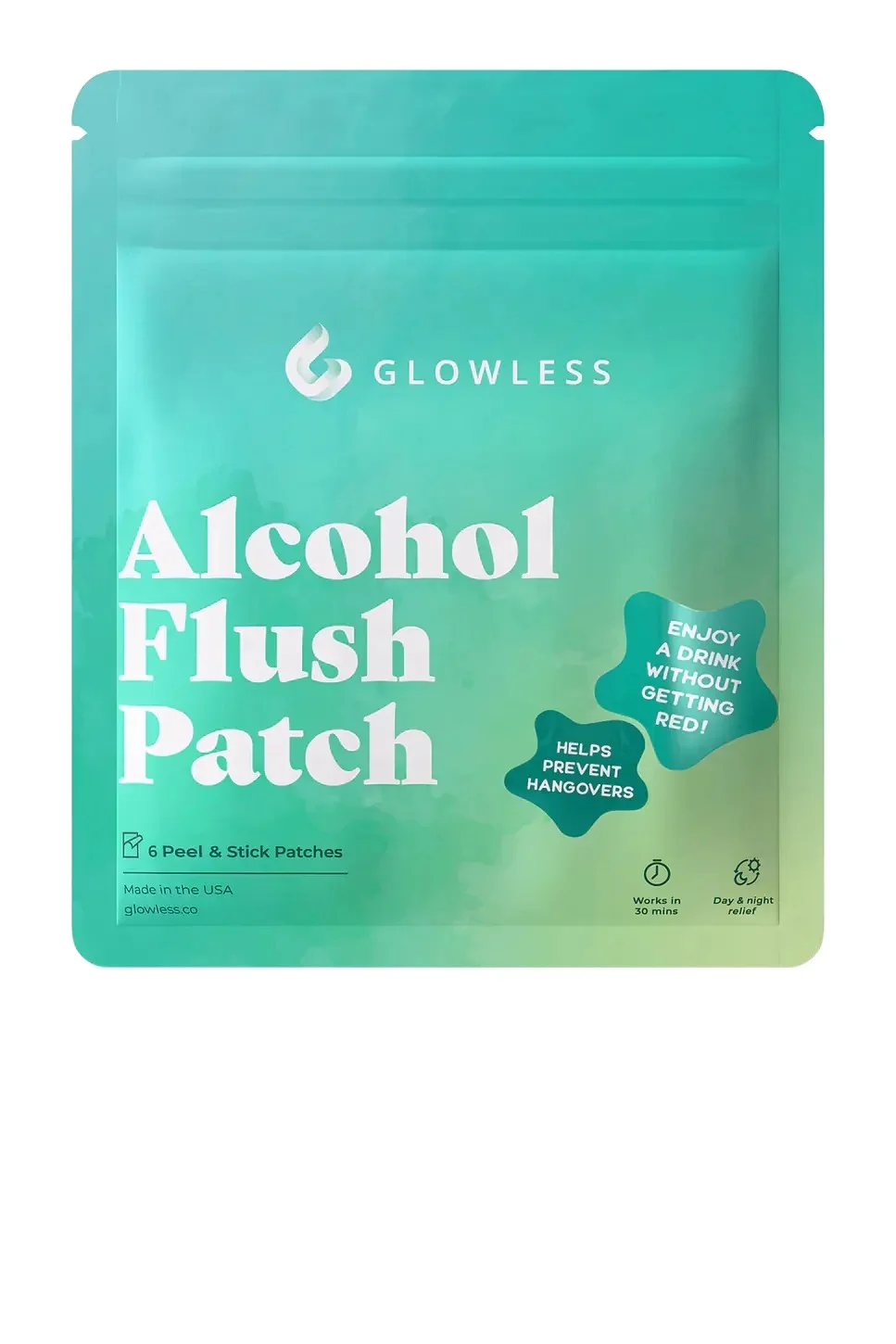 Glowless Alcohol Flush Patch 6 Pack