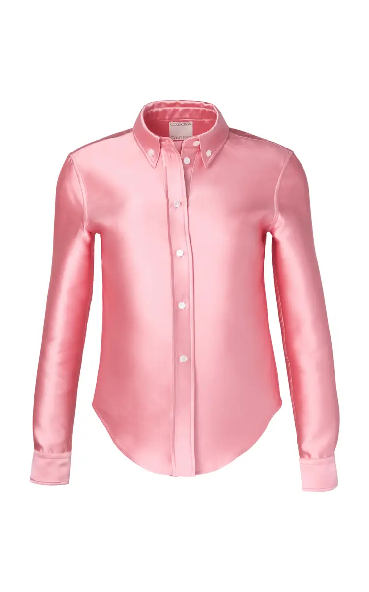 Calvin Klein Collection Sophie Shrunken Satin Shirt | Thumbnail 5