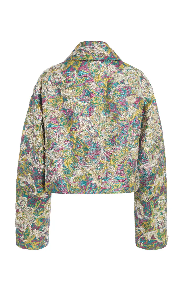 Dries Van Noten Vondero Floral Jacquard-Lamé Jacket | Thumbnail 2 Dries Van Noten Vondero Floral Jacquard-Lamé Jacket | Thumbnail 2