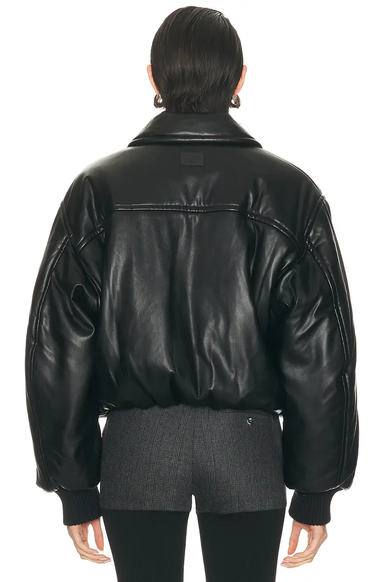 Acne Studios Onnea Crop Faux Leather Jacket | Thumbnail 3