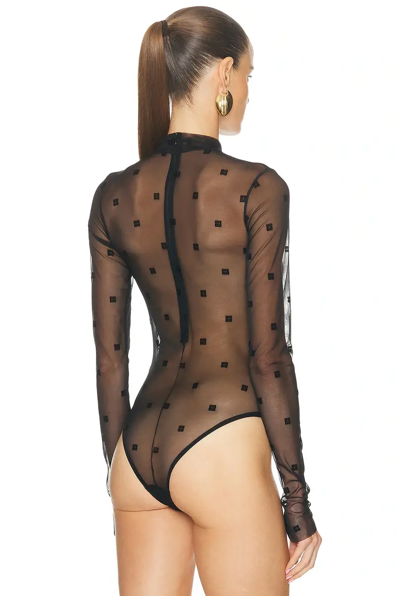 Givenchy Sheer Long Sleeve Bodysuit | Thumbnail 4