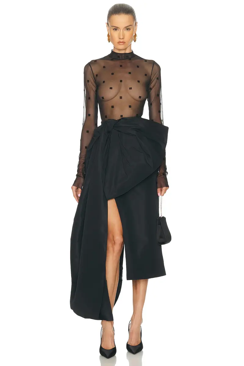 Givenchy Sheer Long Sleeve Bodysuit | Thumbnail 5