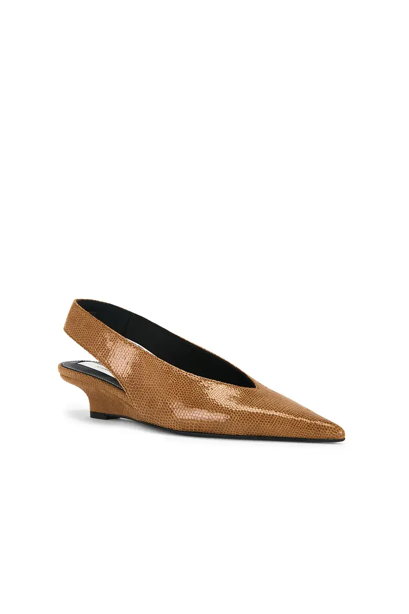 TOTEME Wedge Lizard Embossed Slingback | Thumbnail 2 TOTEME Wedge Lizard Embossed Slingback | Thumbnail 2