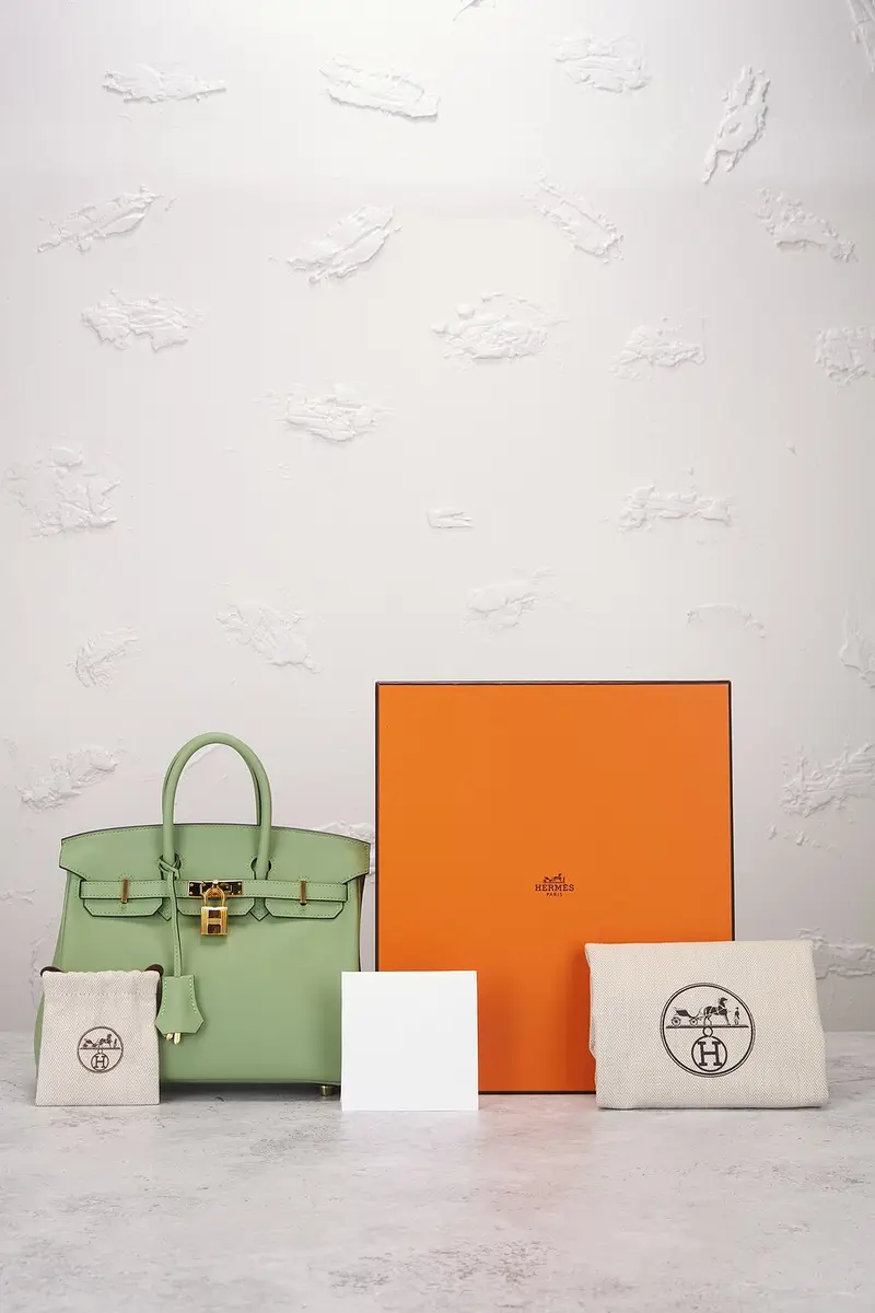 HERMÈS Hermes Veau Swift Birkin 25 Retourne Handbag | Thumbnail 10