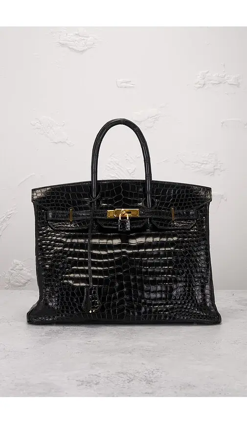 HERMÈS Shiny Porosus Crocodile Birkin 35 Handbag | Thumbnail 2
