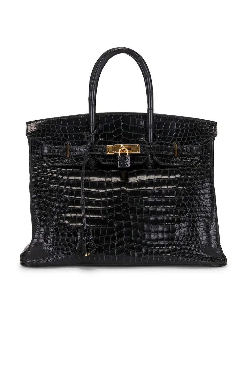HERMÈS Shiny Porosus Crocodile Birkin 35 Handbag | Thumbnail 3