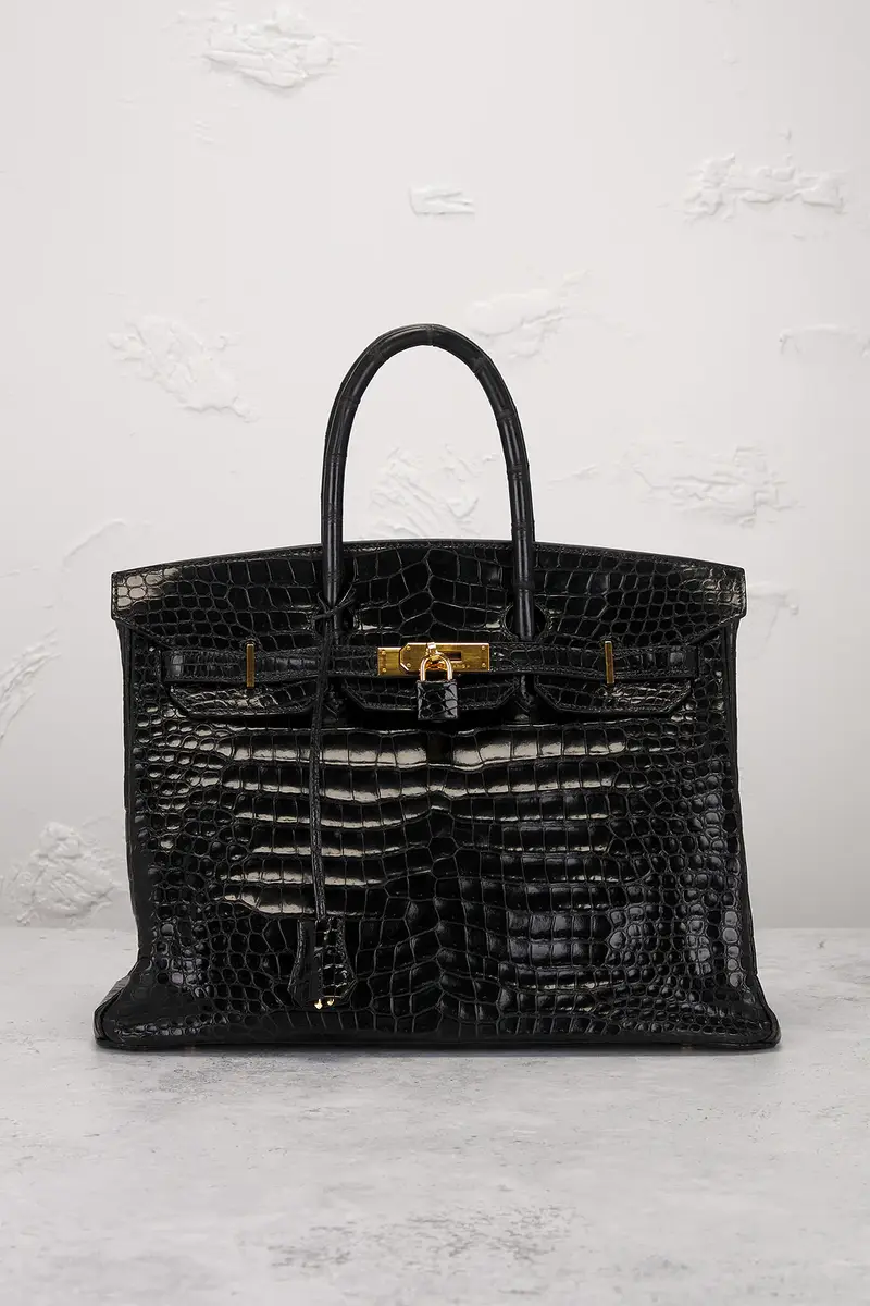 HERMÈS Shiny Porosus Crocodile Birkin 35 Handbag | Thumbnail 4