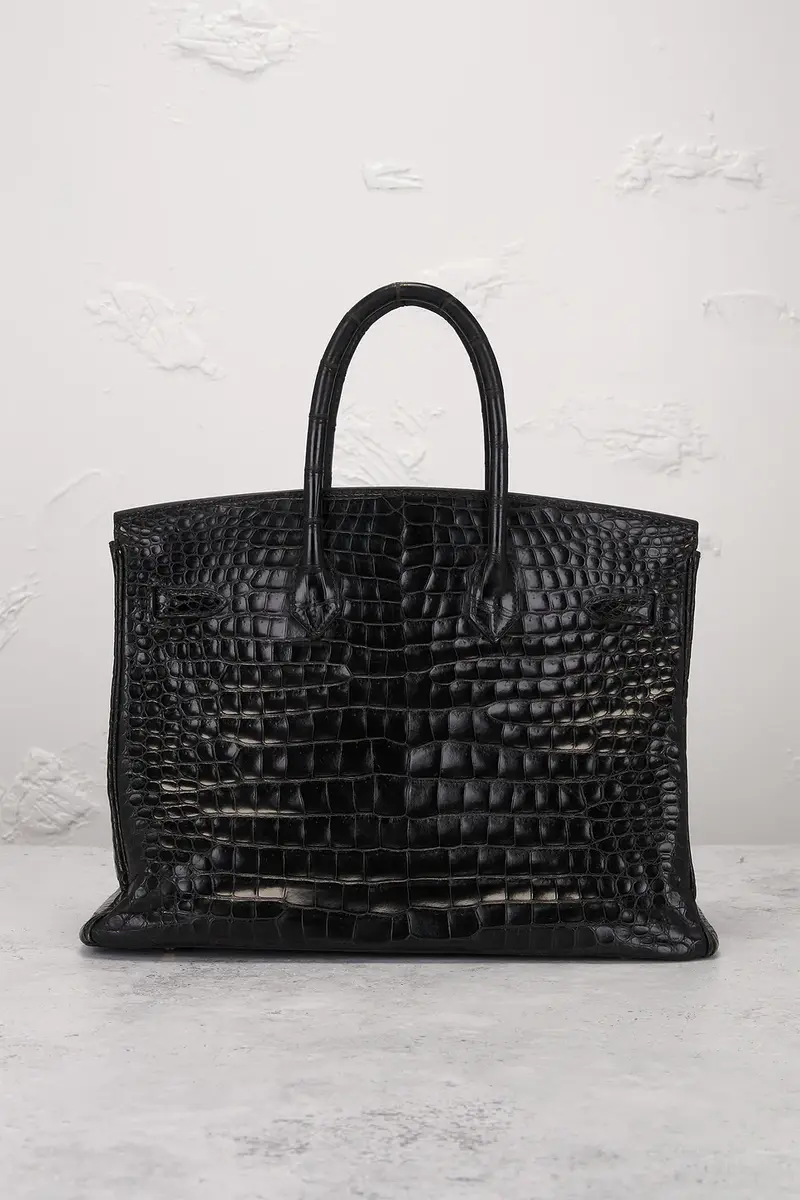 HERMÈS Shiny Porosus Crocodile Birkin 35 Handbag | Thumbnail 5