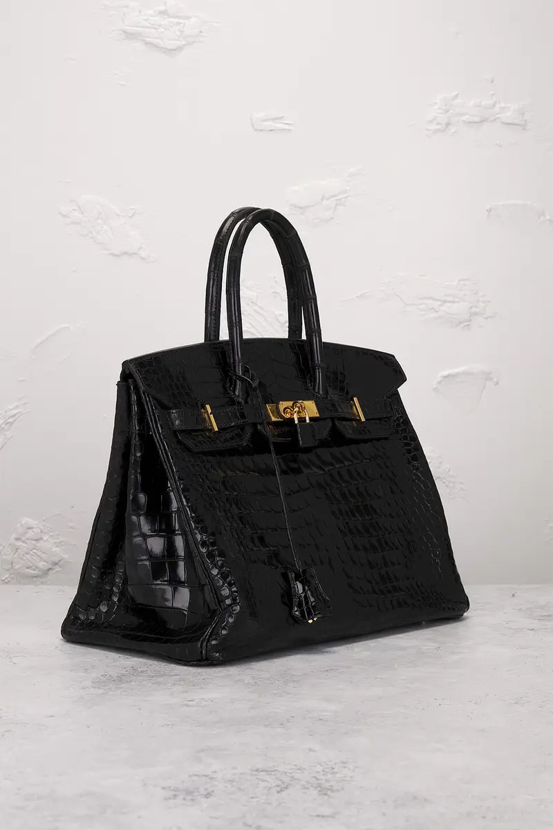 HERMÈS Shiny Porosus Crocodile Birkin 35 Handbag | Thumbnail 6