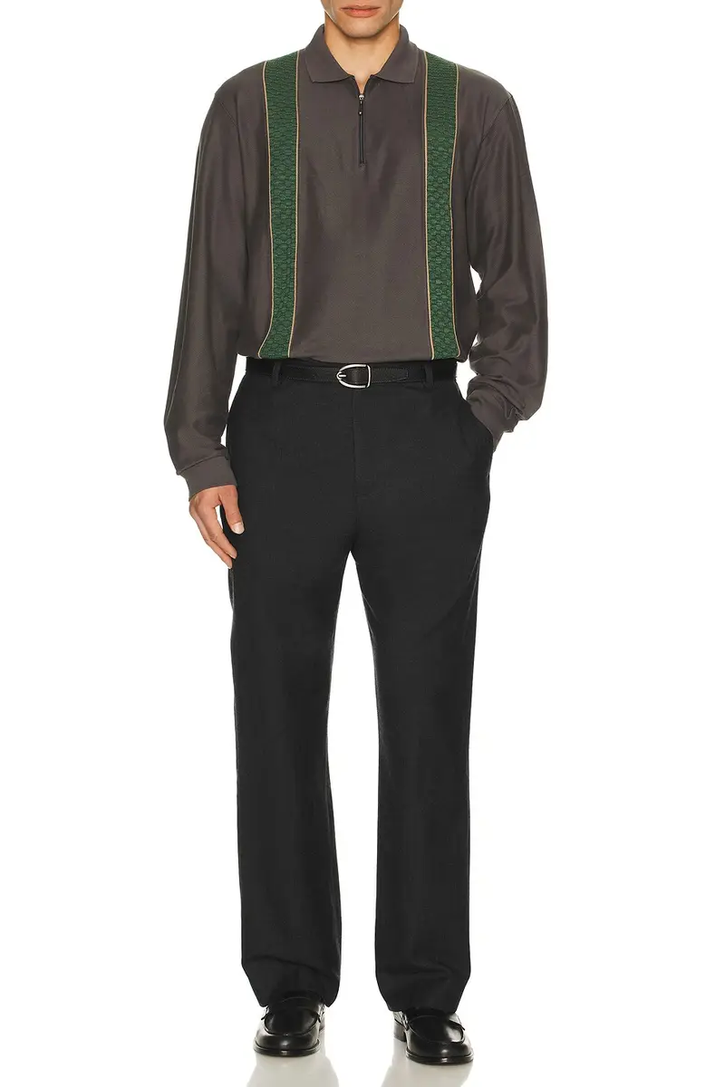 Palmes Society Long Sleeve Zip Polo | Thumbnail 2