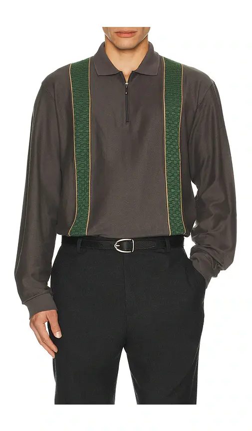 Palmes Society Long Sleeve Zip Polo | Thumbnail 5
