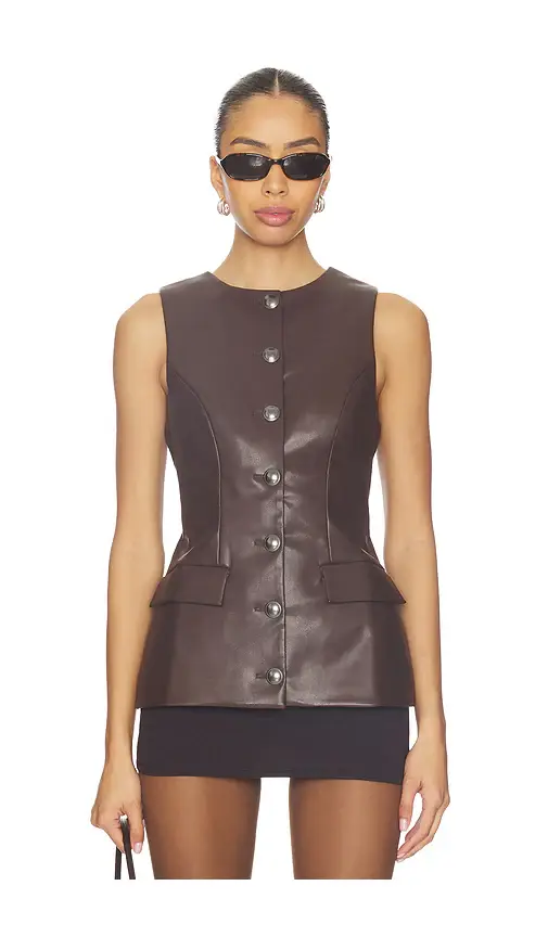 Lovers and Friends Jordan Faux Leather Top | Image 1 Lovers and Friends Jordan Faux Leather Top | Image 1