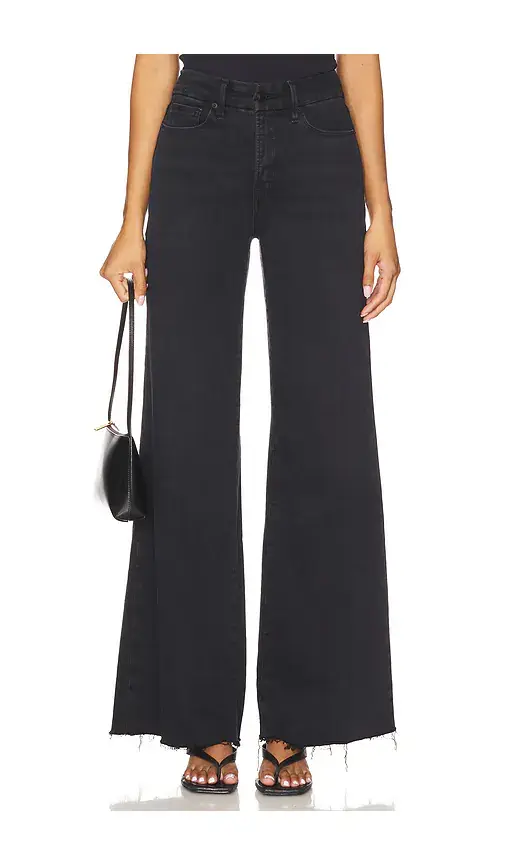 Good American Soft Tech Good Petite Palazzo Jeans | Image 1 Good American Soft Tech Good Petite Palazzo Jeans | Image 1