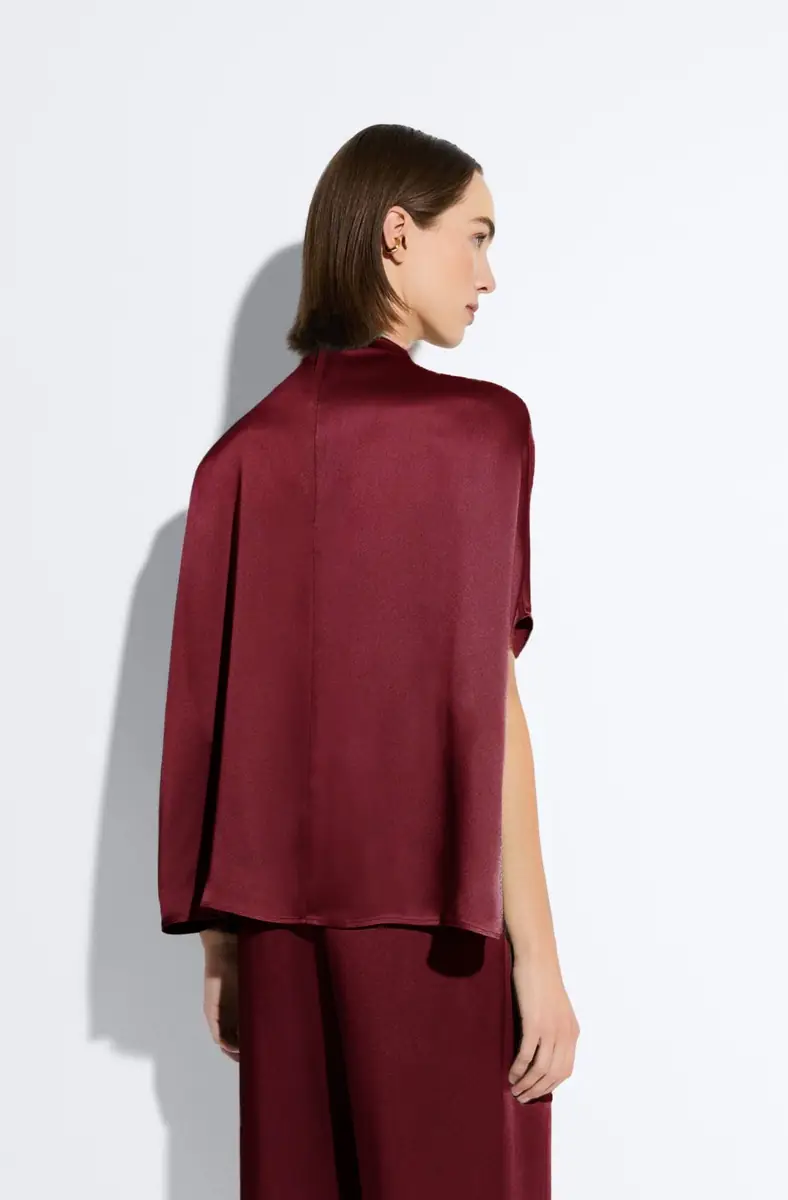 Lapointe Satin Cape Tee | Thumbnail 2 Lapointe Satin Cape Tee | Thumbnail 2