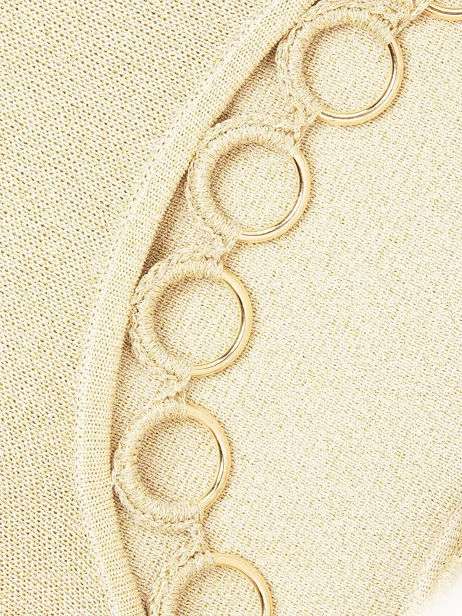 Misook Women's Lurex Crochet-Knit Grommet Top | Thumbnail 6 Misook Women's Lurex Crochet-Knit Grommet Top | Thumbnail 6