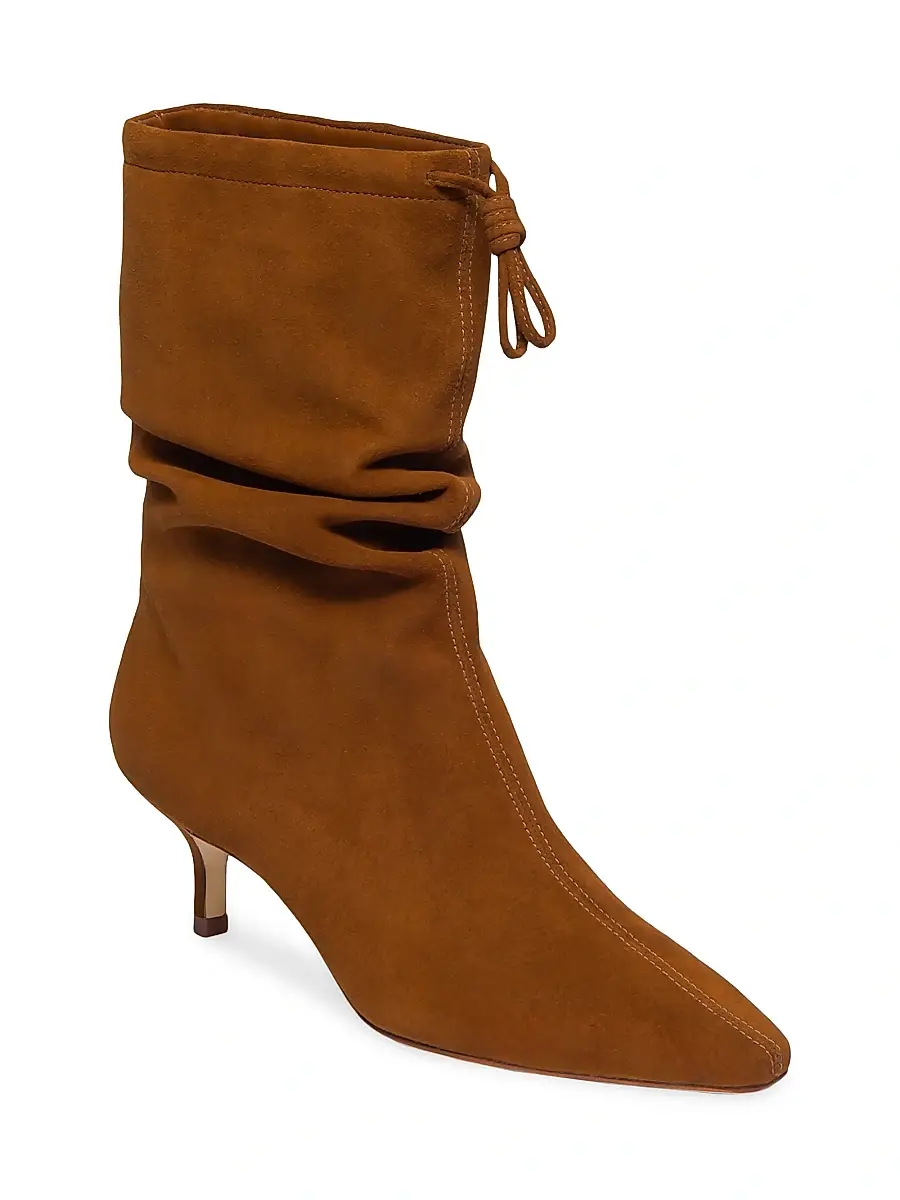 Bernardo 1946 Women's Mazzi 57MM Scrunch Suede Booties | Thumbnail 2 Bernardo 1946 Women's Mazzi 57MM Scrunch Suede Booties | Thumbnail 2