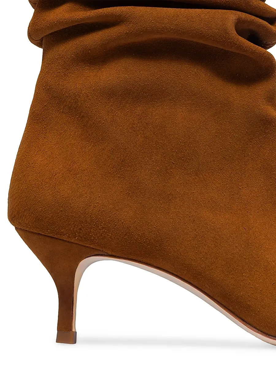 Bernardo 1946 Women's Mazzi 57MM Scrunch Suede Booties | Thumbnail 5 Bernardo 1946 Women's Mazzi 57MM Scrunch Suede Booties | Thumbnail 5