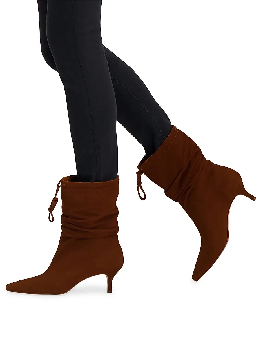Bernardo 1946 Women's Mazzi 57MM Scrunch Suede Booties | Thumbnail 6 Bernardo 1946 Women's Mazzi 57MM Scrunch Suede Booties | Thumbnail 6