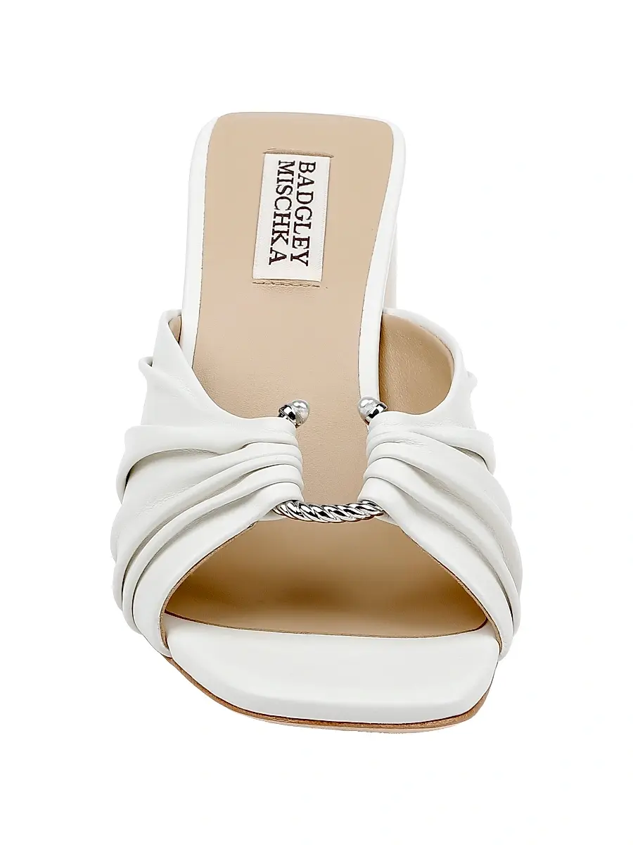 BADGLEY MISCHKA Women's Vayla 75MM Leopard-Print Sandals | Thumbnail 4