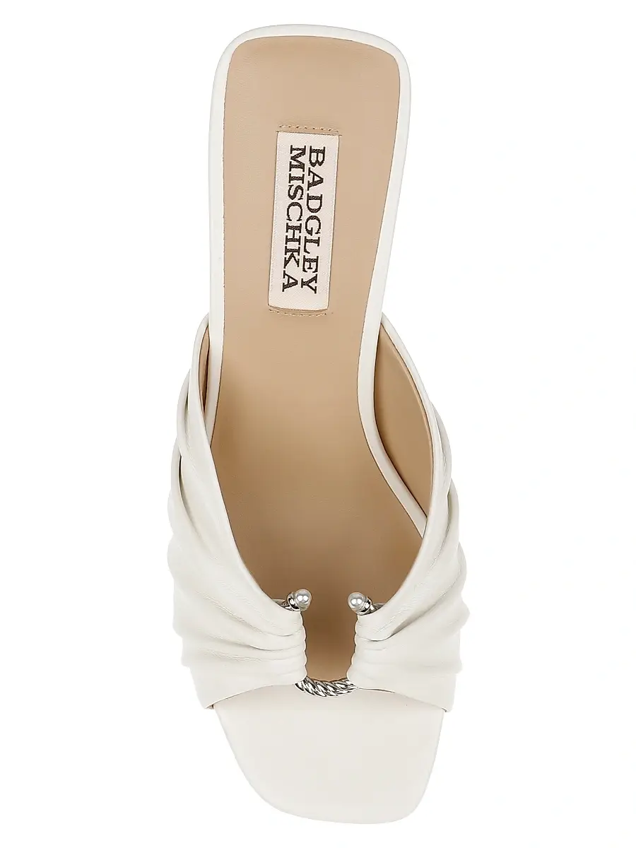 BADGLEY MISCHKA Women's Vayla 75MM Leopard-Print Sandals | Thumbnail 5