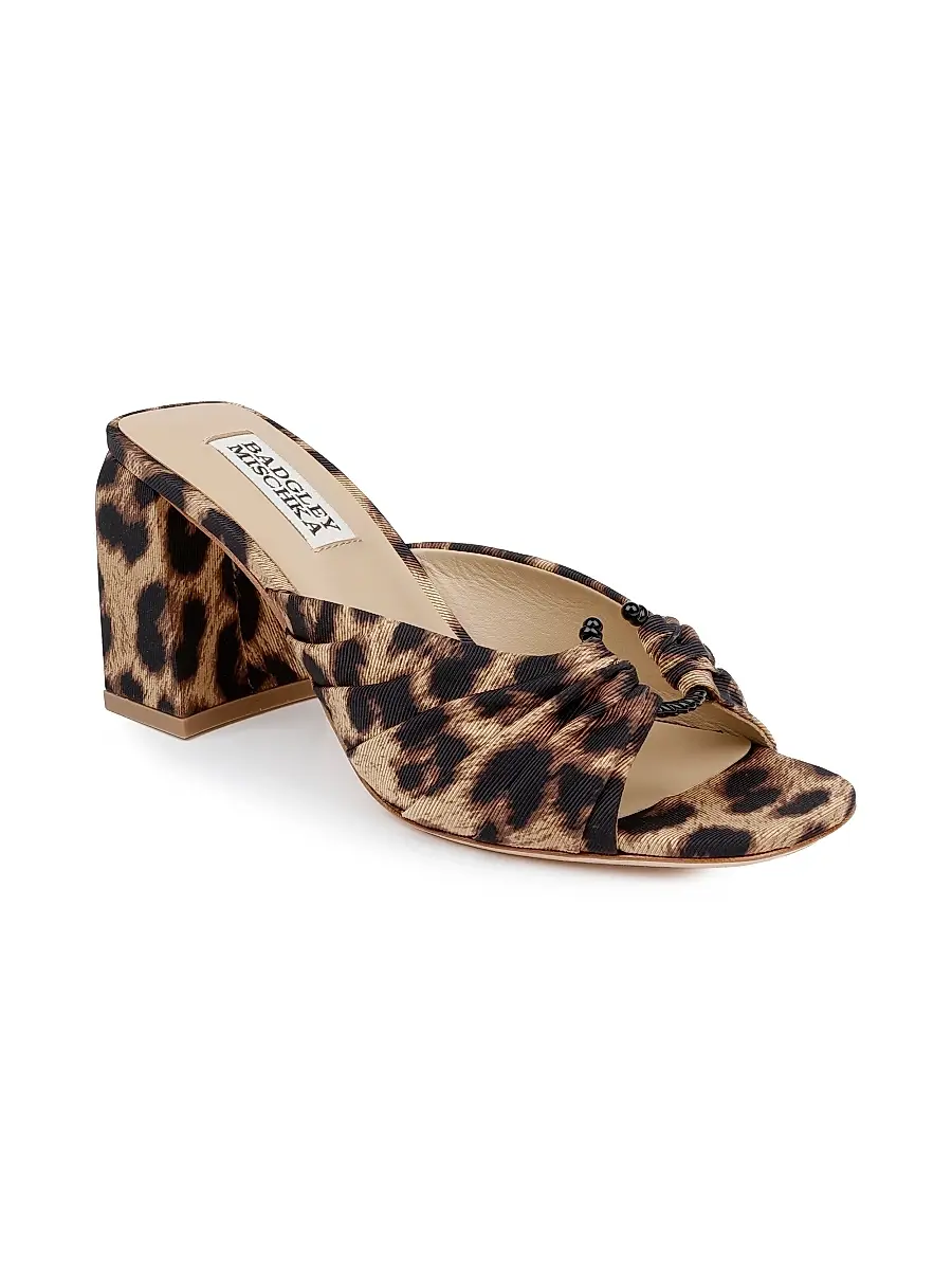 BADGLEY MISCHKA Women's Vayla Pleated Leather Sandals | Thumbnail 2