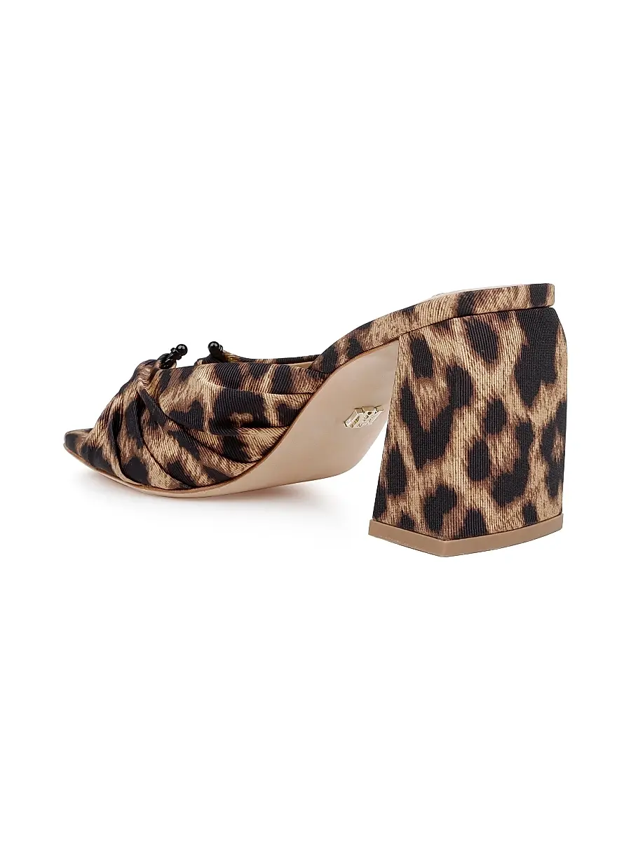 BADGLEY MISCHKA Women's Vayla Pleated Leather Sandals | Thumbnail 3