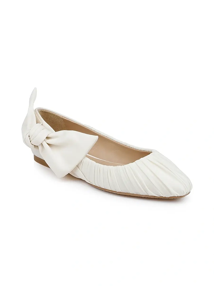 BADGLEY MISCHKA Women's Valyn Satin Ballet Flats | Thumbnail 2