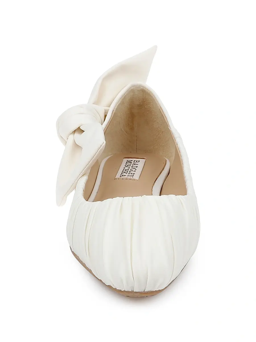 BADGLEY MISCHKA Women's Valyn Satin Ballet Flats | Thumbnail 4