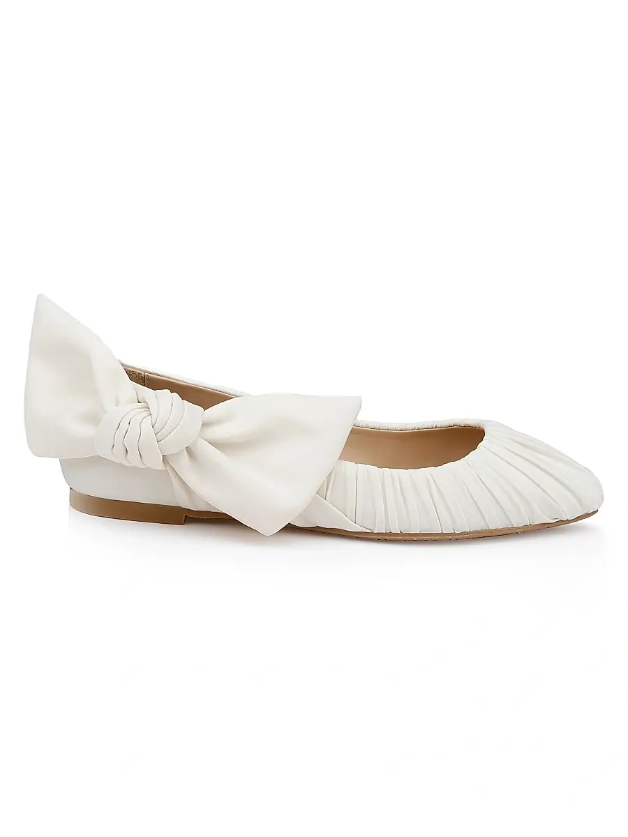 BADGLEY MISCHKA Women's Valyn Satin Ballet Flats