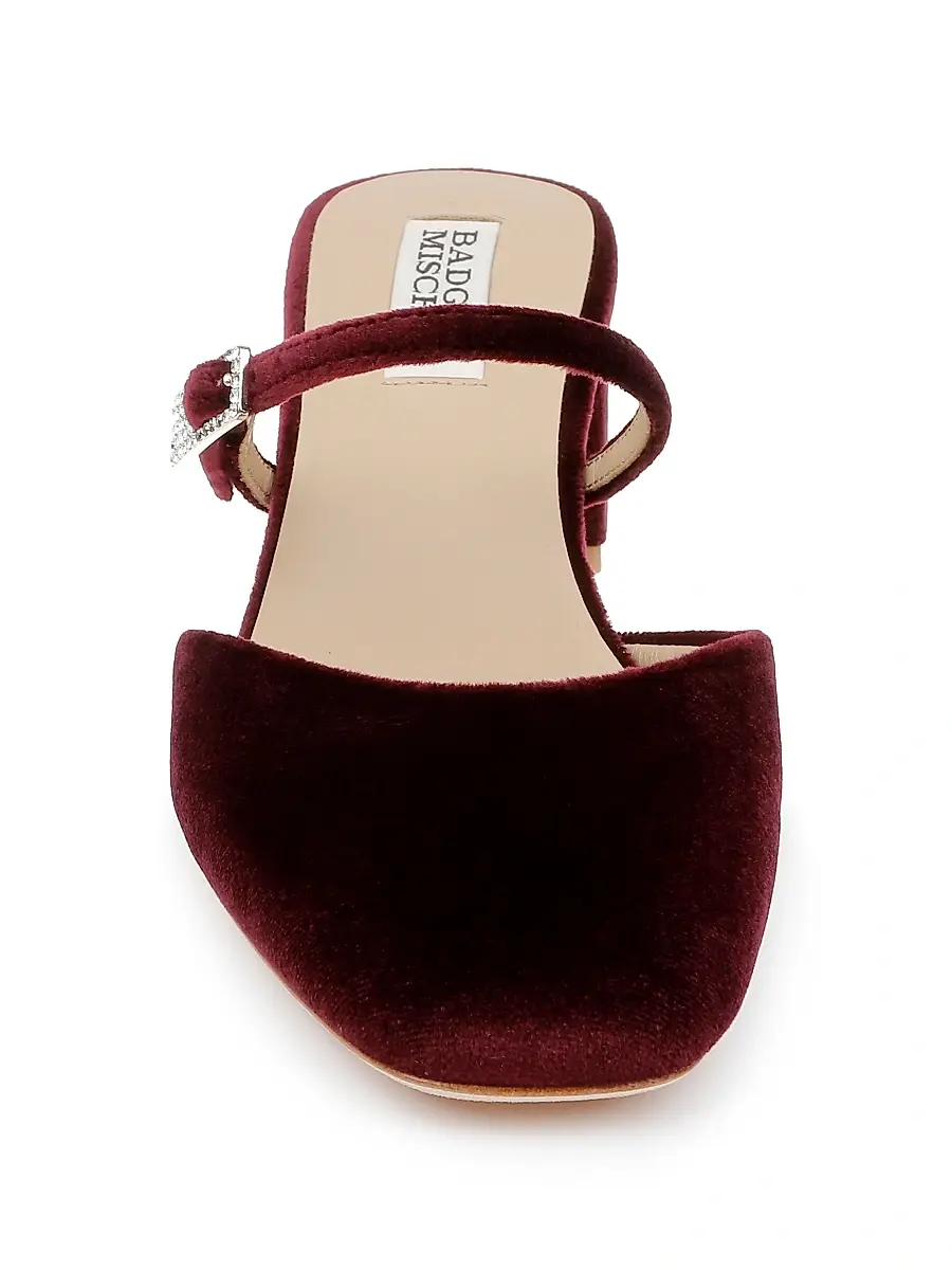 BADGLEY MISCHKA Women's Valarie 50MM Velvet Pumps | Thumbnail 4