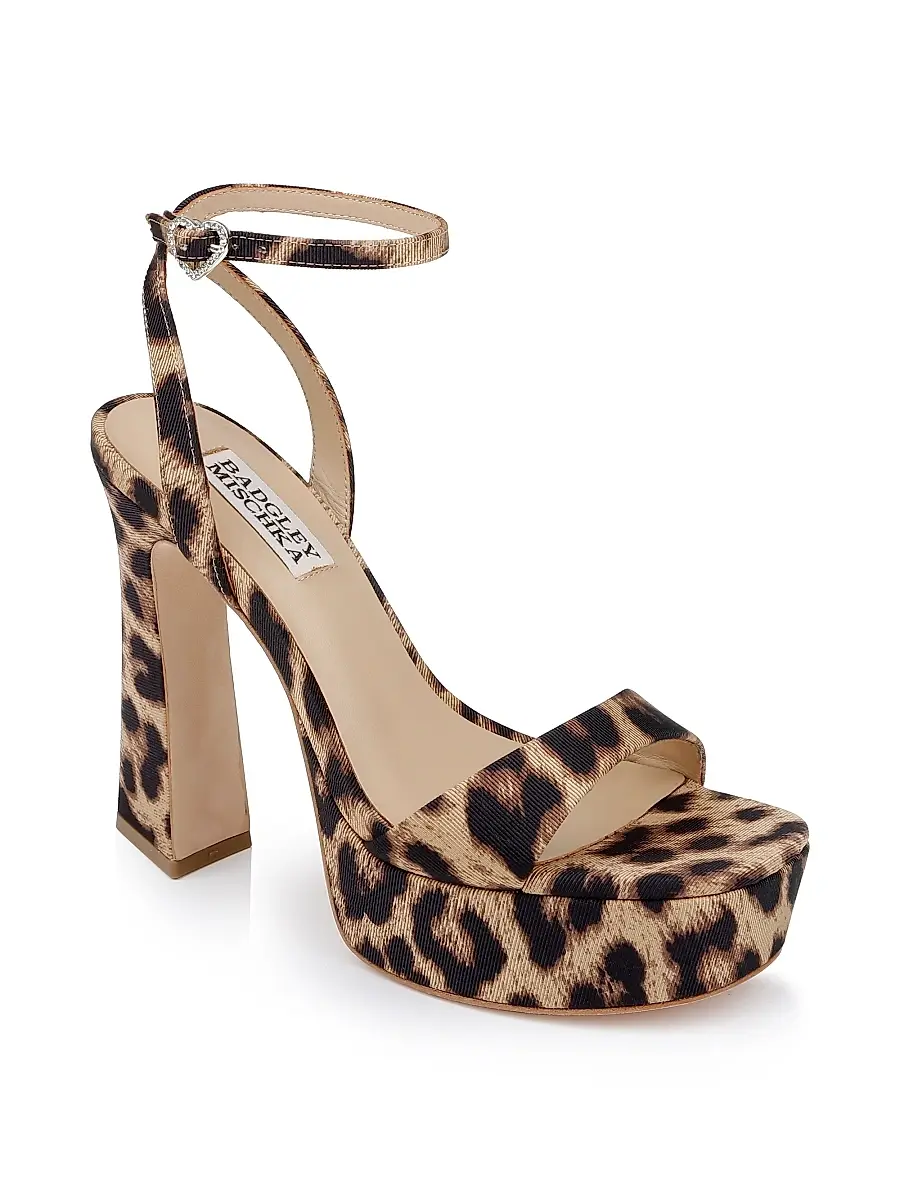 BADGLEY MISCHKA Women's Caia Leopard-Print Platform Sandals | Thumbnail 2 BADGLEY MISCHKA Women's Caia Leopard-Print Platform Sandals | Thumbnail 2