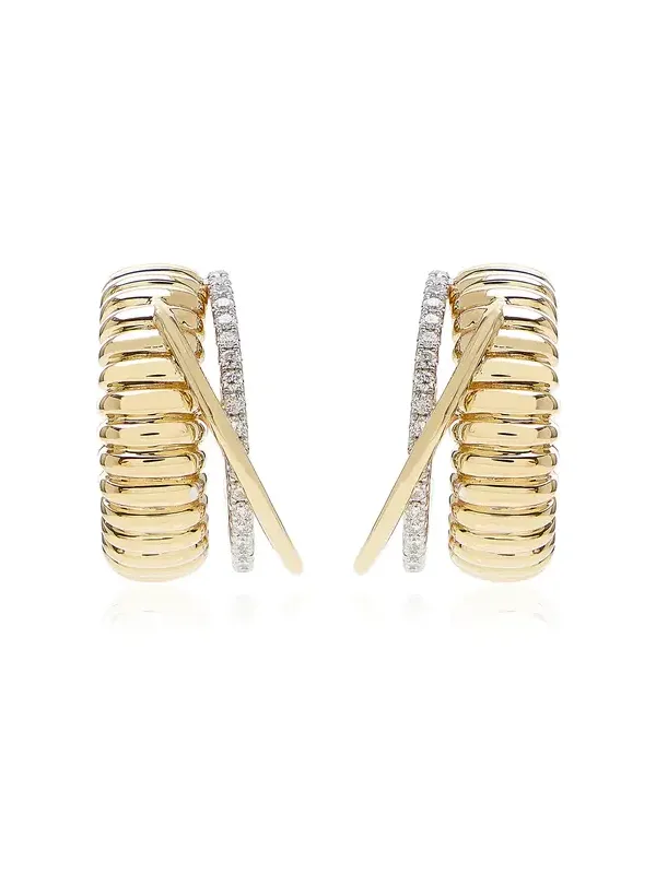 9k Gold Diamond Earrings