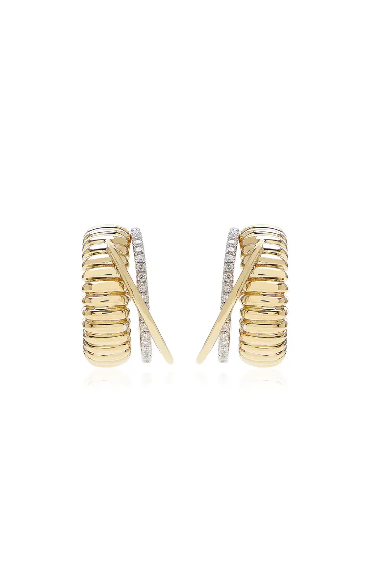Yvonne Léon 9K Gold 1 2 3 Berlingot Earrings | Image 1 Yvonne Léon 9K Gold 1 2 3 Berlingot Earrings | Image 1