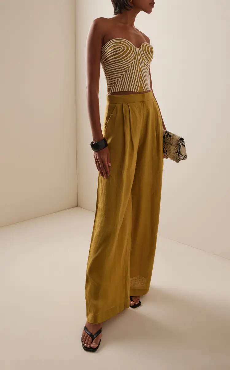 Andres Otalora Mucho Mucho Linen Wide-Leg Pants | Thumbnail 2 Andres Otalora Mucho Mucho Linen Wide-Leg Pants | Thumbnail 2