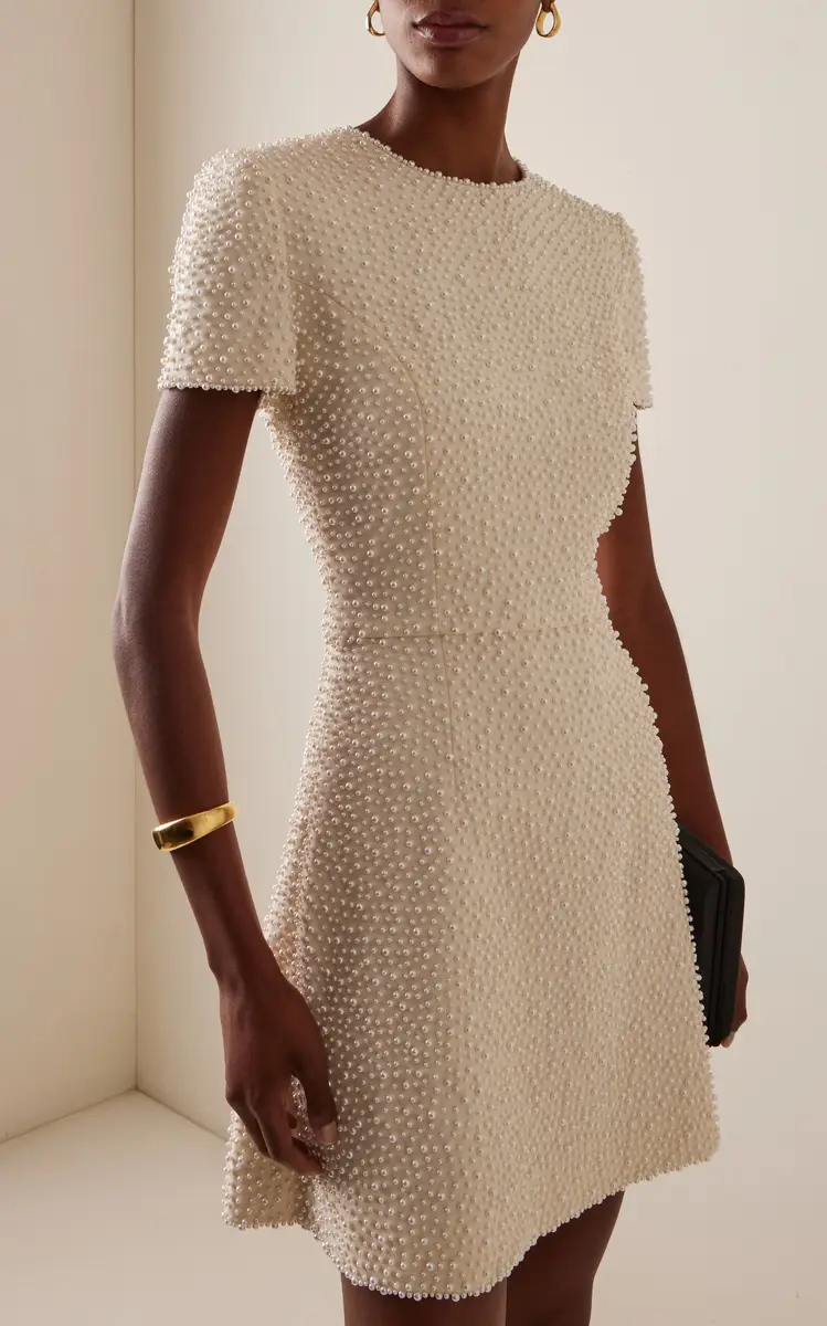 Carolina Herrera Embellished Wool Mini Dress | Thumbnail 3 Carolina Herrera Embellished Wool Mini Dress | Thumbnail 3