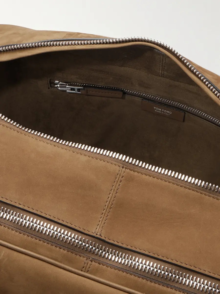 Tom Ford Leather-Trimmed Nubuck Weekend Bag - Men | Thumbnail 5 Tom Ford Leather-Trimmed Nubuck Weekend Bag - Men | Thumbnail 5