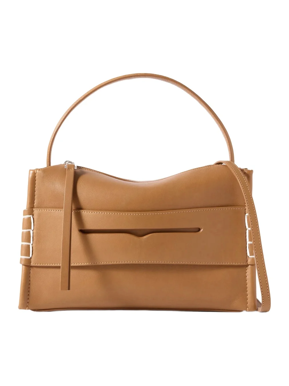 Loafer Whipstitched Leather Shoulder Bag