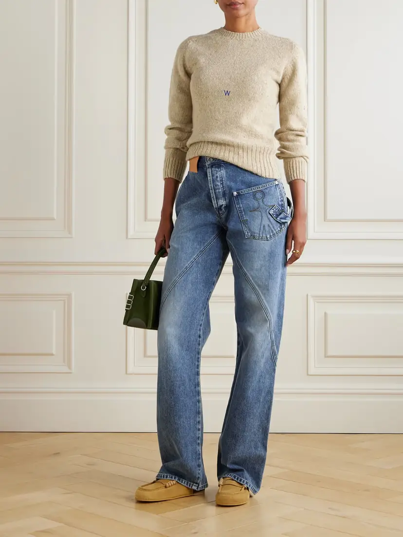 JW Anderson Embroidered Merino Wool And Mohair-blend Sweater | Thumbnail 2