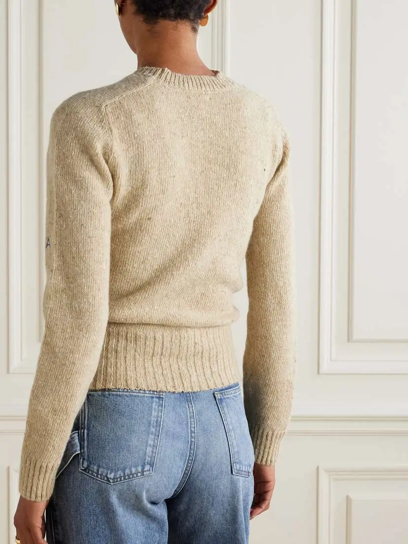JW Anderson Embroidered Merino Wool And Mohair-blend Sweater | Thumbnail 4